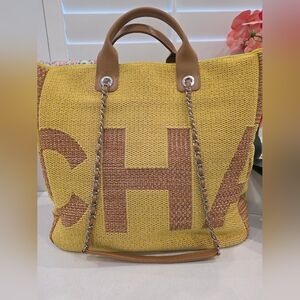 Chanel Deauville Canvas Tote XL